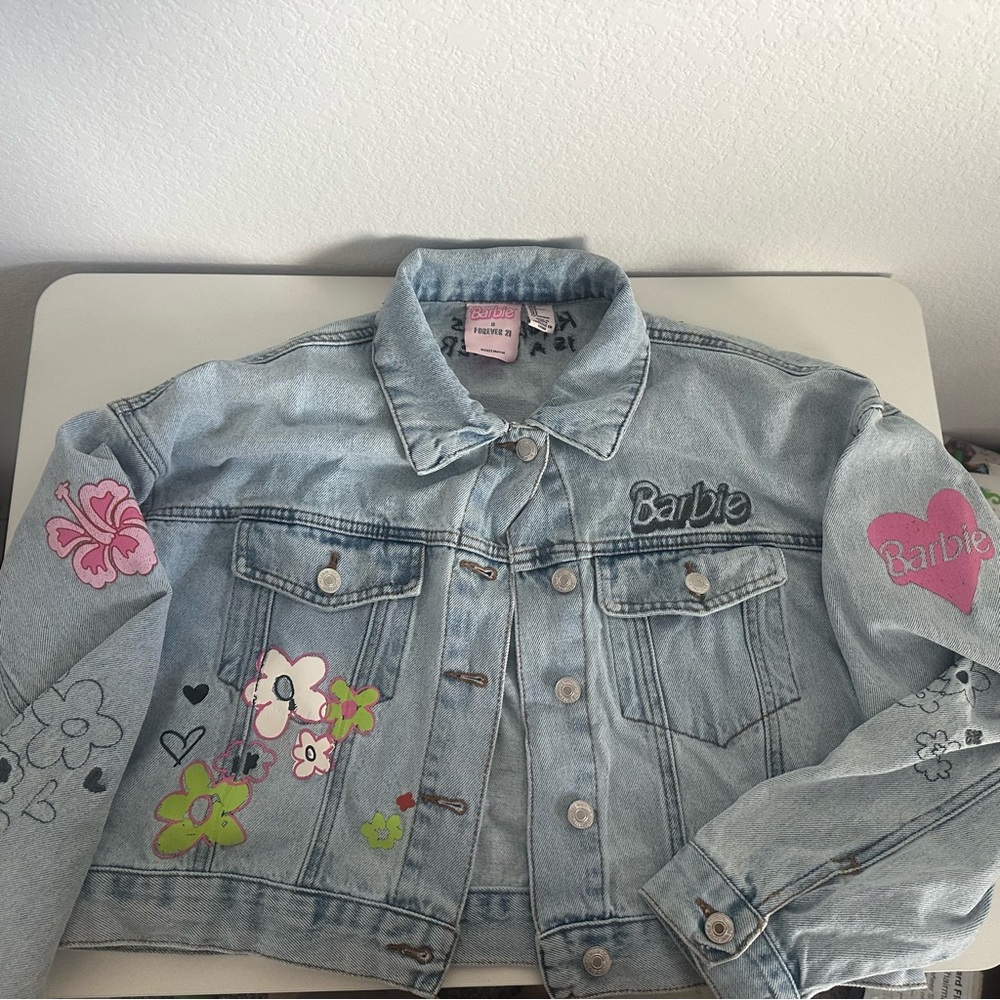 Barbie Denim Jacket & Crop Top Set
